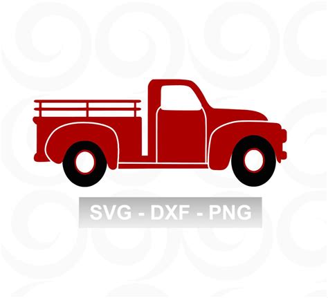 Truck Svg Red Truck Svg Truck Clipart Rustic Svg Farmhouse Svg Country ...