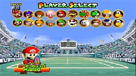 New Character Roster for Mario Tennis (N64) by TrustaMann on DeviantArt