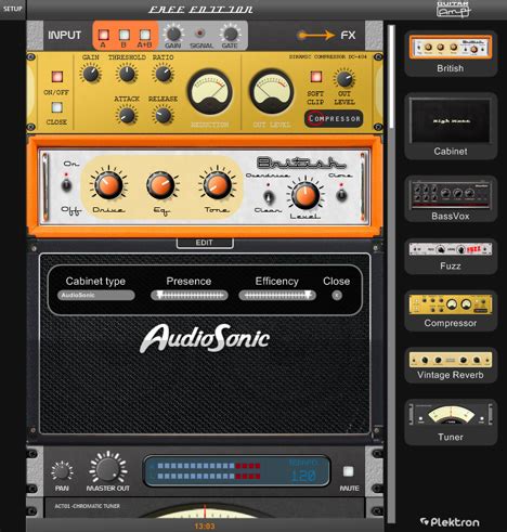 Download Free Guitar / bass rack plugin: Guitar amp 2 FE by Plektron