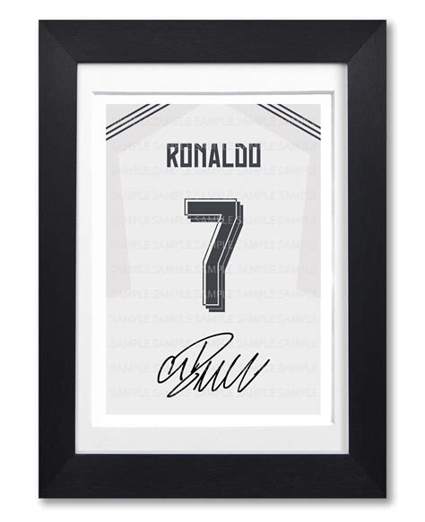 CRISTIANO RONALDO REAL MADRID SIGNED POSTER PRINT PHOTO AUTOGRAPH SHIRT ...