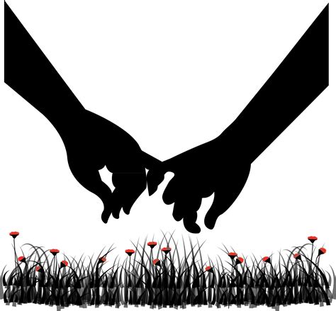 Romance Silhouette Holding hands - Couple holding hands png download ...