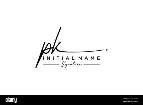 PK signature logo template vector. Hand drawn Calligraphy lettering ...