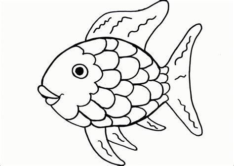 Printable Rainbow Fish Template