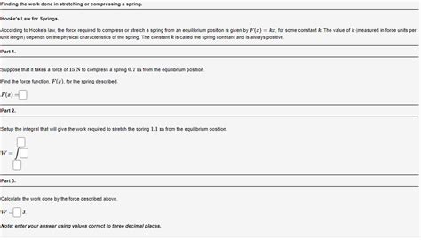 Solved Hooke's Law for Springs. According to Hooke's law, | Chegg.com