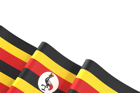 Uganda flag design national independence day banner element transparent ...