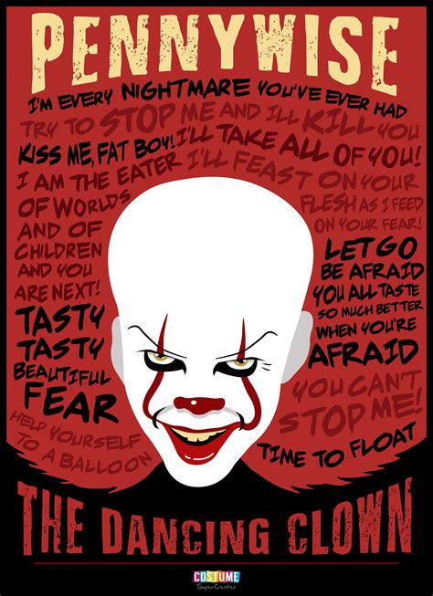 Pennywise Poster of Quotes Pennywise Poster, Pennywise The Dancing ...