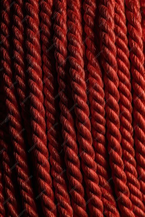 Premium AI Image | Red rope texture background