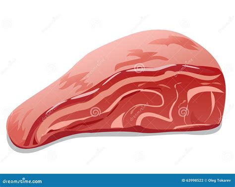 Raw meat stock illustration. Illustration of meat, uncooked - 63998522