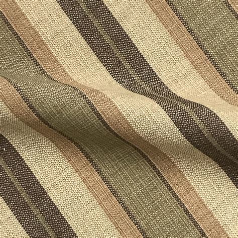 Farmhouse Rustic Brown Stripe Woven Upholstery Fabric 54" by the Yard ...