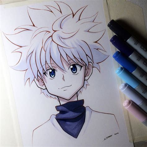 Killua Zoldyck from Hunter x Hunter - Copic Sketch by LethalChris on ...