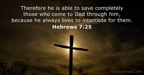 November 16, 2023 - Bible verse of the day - Hebrews 7:25 - DailyVerses.net