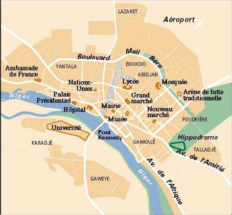 Niamey City Map - Niamey Niger • mappery