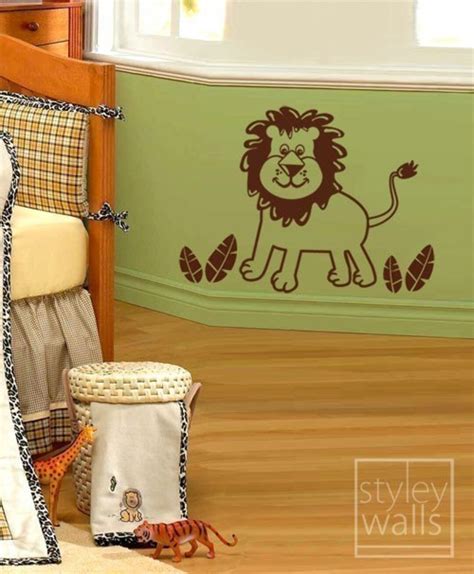 Lion Wall Decal, Jungle Animals Wall Decal, Lion Wall Sticker, Little ...