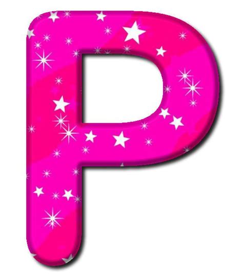 Pink Stars P | Alphabet and numbers, Pink stars, Monogram letters