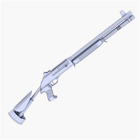 3D model Benelli M1014 Shotgun VR / AR / low-poly MAX OBJ 3DS FBX DXF ...