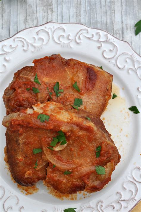 Slow Cooker Saucy Pork Chops - The Seasoned Mom