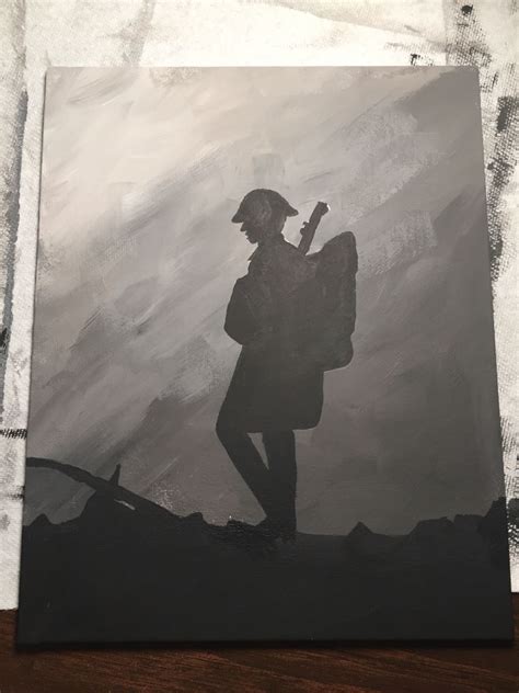 Silhouette of World War One soldier canvas art | anzac work | Pinterest ...