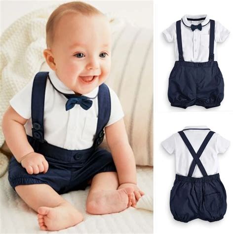 2018 summer fashion baby boy clothes gentleman short sleeve T shirt ...