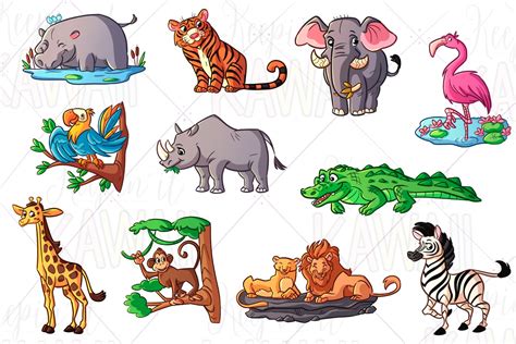 Safari Baby Animals Clipart Jungle Animals Zoo Animals | lupon.gov.ph