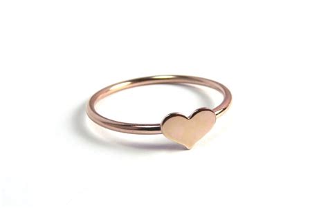 Rose Gold Heart Heart Ring Rose Gold Ring Rose Gold Heart - Etsy