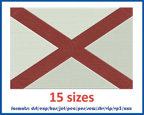 Alabama flag Embroidery Machines Design Instant Download | Etsy