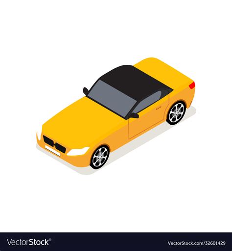 Car isometric view 3d isolated vehicle Royalty Free Vector