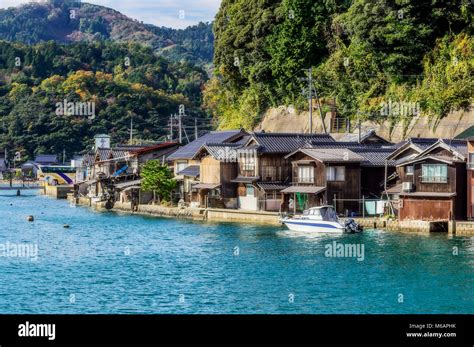 Fishing village by the sea, city of Ine, Kyoto prefecture, Japan Stock ...