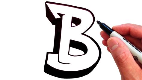 How to Draw the Letter B in Graffiti Style - EASY! - YouTube