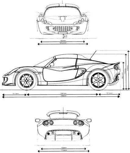 Blueprints > Cars > Lotus > Lotus Elise Mk II | Lotus elise, Blueprints ...