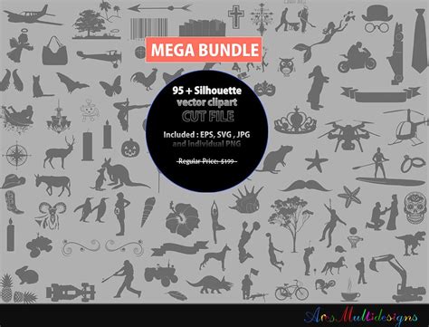 Silhouette Bundle Vector Set / Svg Cut Bundle / Clipart Bundle - Etsy