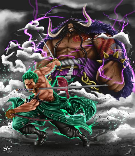 Roronoa Zoro vs Kaido by Bijihwijen on DeviantArt