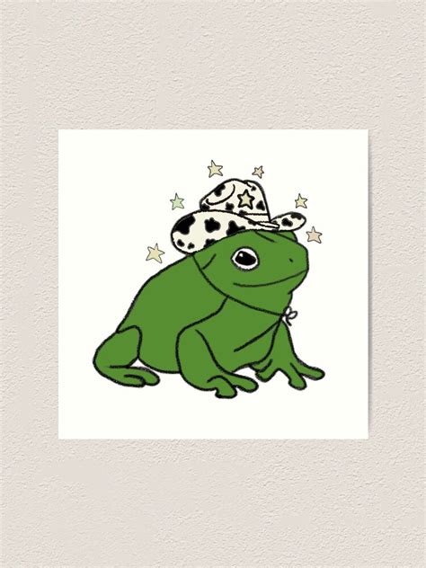 "Frog with a cowboy hat ★" Art Print for Sale by sunflwrmike7 | Redbubble