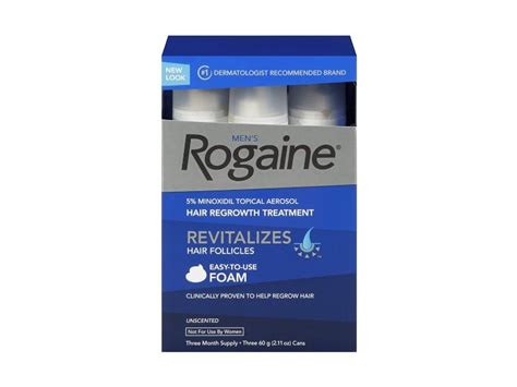 Men's Rogaine Extra Strength 5% Minoxidil Topical Foam Hair Regrowth ...