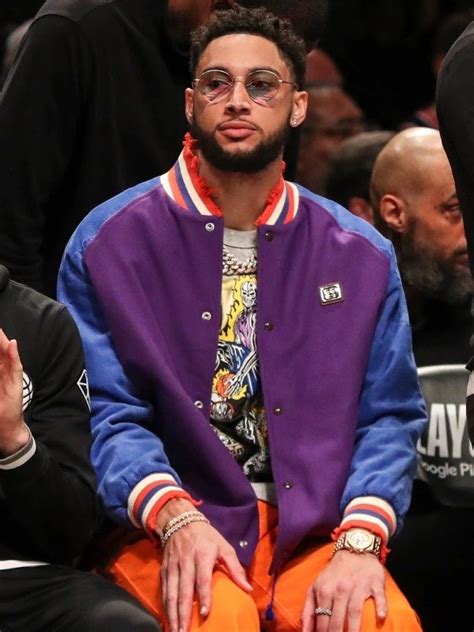 Ben Simmons NBA Brooklyn Nets Purple Bomber Jacket