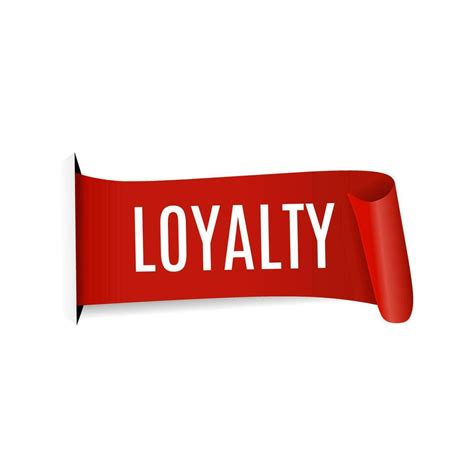 Loyalty, red label banner on white background, Vector design. 24119880 ...