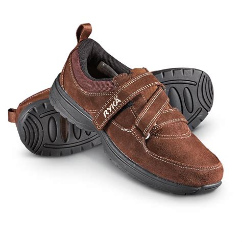 Women's Rykä® Grip - strip Closure Walking Shoes, Brown - 195425 ...