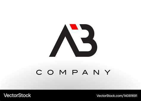 Ab logo letter design Royalty Free Vector Image