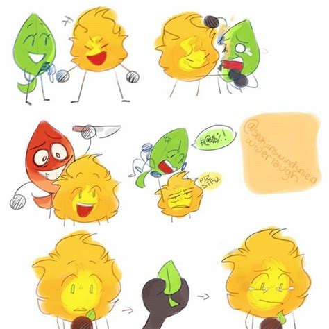 Fiery & Leafy, BFDI BFB | Animated drawings, Ship art, Cartoon art