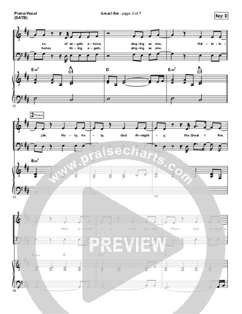 Great I Am Sheet Music PDF (New Life Worship) - PraiseCharts