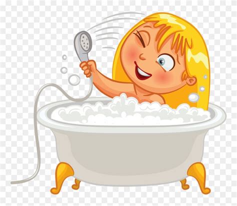 Clip Art - Kid - Bath Time - Bathing Clipart - Free Transparent PNG ...