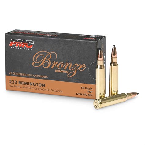 PMC, .223 Remington, PSP, 55 Grain, 100 Rounds - 658000, .223 Remington ...