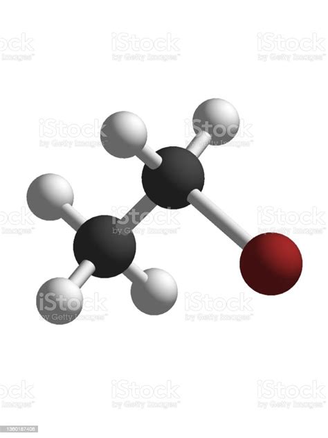 Ethyl Bromide 3d Molecular Structure Isolated On White Background ...