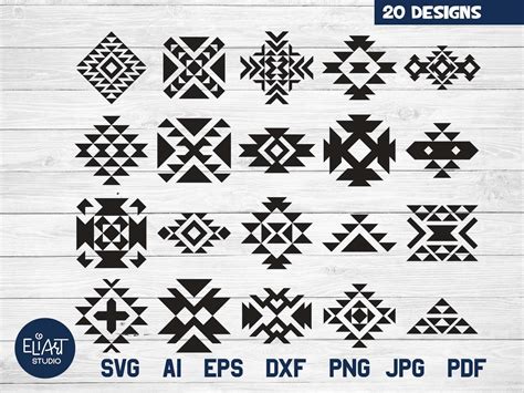 Tribal Pattern SVG Aztec Pattern SVG Aztec SVG 20 Native - Etsy Australia