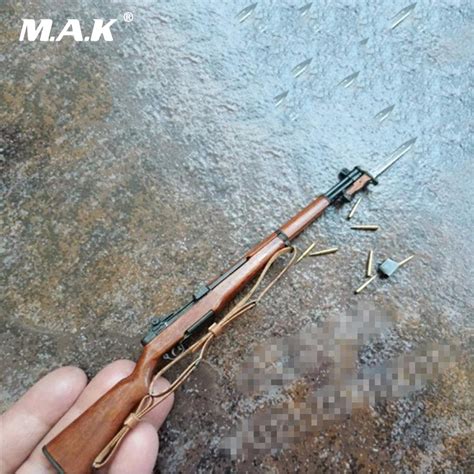 1/6 Scale Toy Figures Accessory M1 Garand Rifle with Knife Metal Wood ...