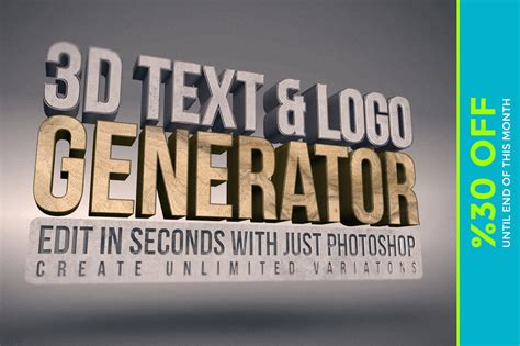 3D Text & Logo Generator - 1 ~ Product Mockups on Creative Market