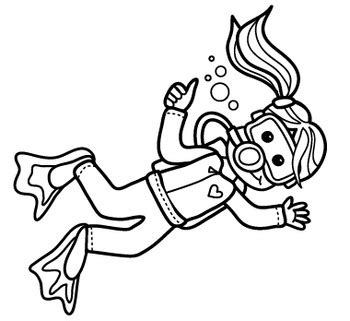 Diver clipart black and white, Diver black and white Transparent FREE ...