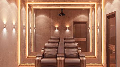 Cozy Cinema Home - luxury interior design company in California