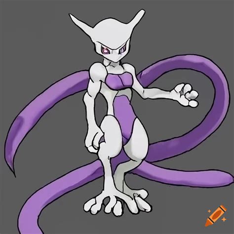 Mewtwo-frieza fusion artwork on Craiyon