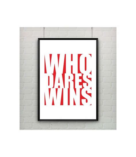 Who Dares Wins poster typography print motivational quote minimal wall ...