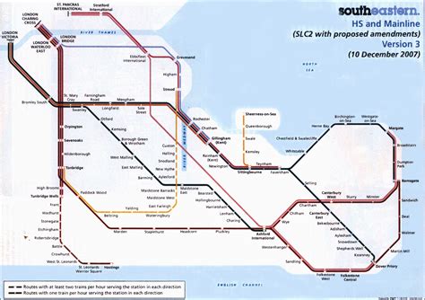 Train Map south East England | secretmuseum